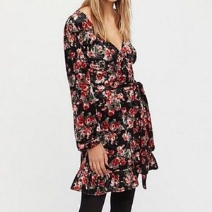 Free People Floral Wrap Dress